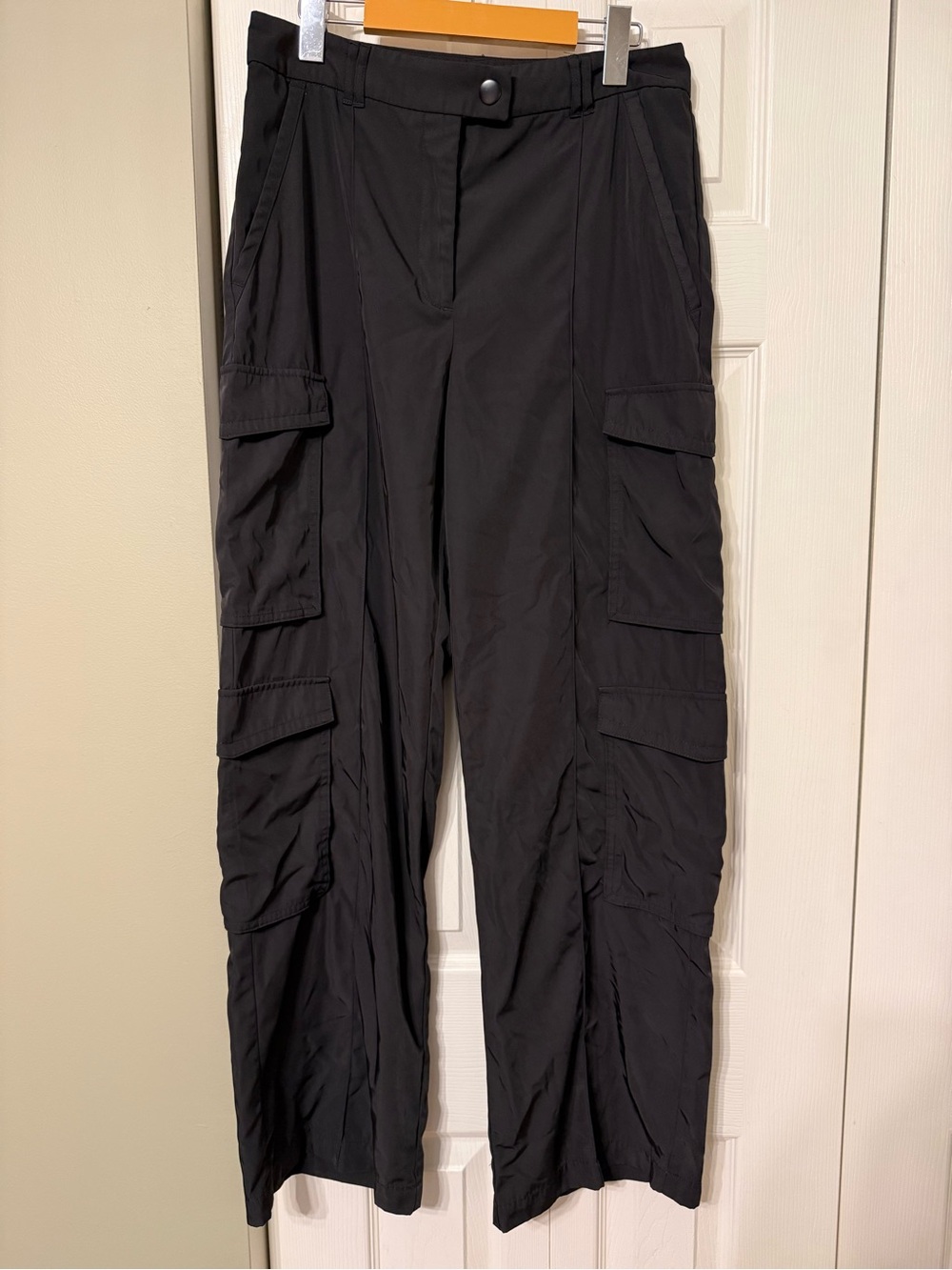 Dynamite Black Wide-Leg Cargo Pants